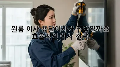 원룸 이사, 용달이사가 정답일까요? 효율적인 이사 전략!